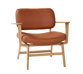 Hubsch Haze Lounge stol - natur/brun Hubsch Haze Lounge stol - natur/brun