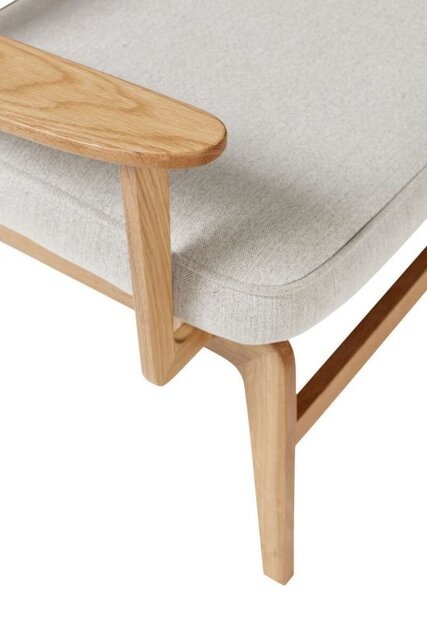 Hubsch Lounge stoel - naturel/grijs