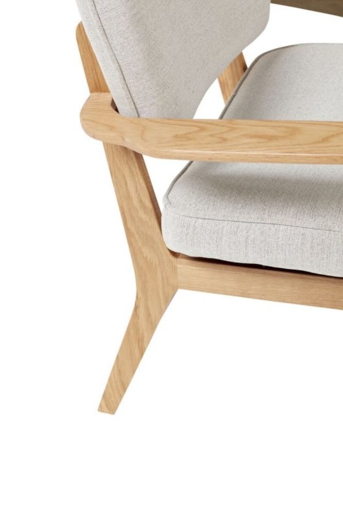 Hubsch Lounge stol - naturlig / grå