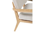 Hubsch Sedia lounge - naturale / grigio Hubsch Sedia lounge - naturale / grigio