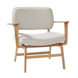 Hubsch Sedia lounge - naturale / grigio Hubsch Sedia lounge - naturale / grigio