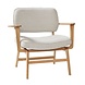 Hubsch Lounge stoel - naturel/grijs Hubsch Lounge stoel - naturel/grijs