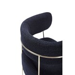 Hubsch Loungesessel Polyester / Metall - Blau / Nickel