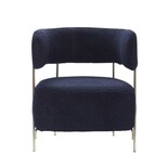 Hubsch Chaise longue poliestere / metallo - blu / nichel Hubsch Chaise longue poliestere / metallo - blu / nichel