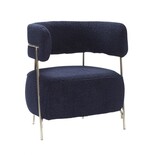 Hubsch Chaise longue poliestere / metallo - blu / nichel Hubsch Chaise longue poliestere / metallo - blu / nichel