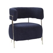 Hubsch Chaise longue poliestere / metallo - blu / nichel Hubsch Chaise longue poliestere / metallo - blu / nichel