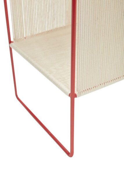 Hubsch Tijdschrifthouder - naturel/rood