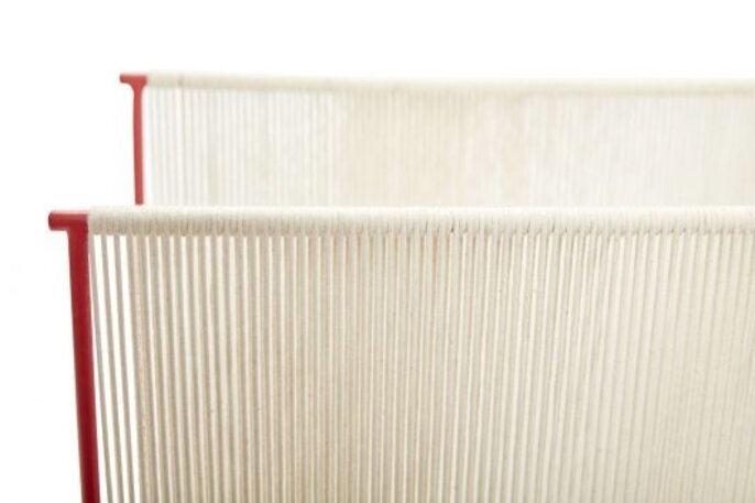 Hubsch Tijdschrifthouder - naturel/rood