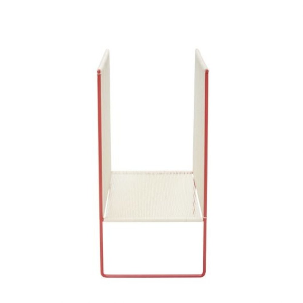 Hubsch Magazine holder - natural / red Hubsch Magazine holder - natural / red