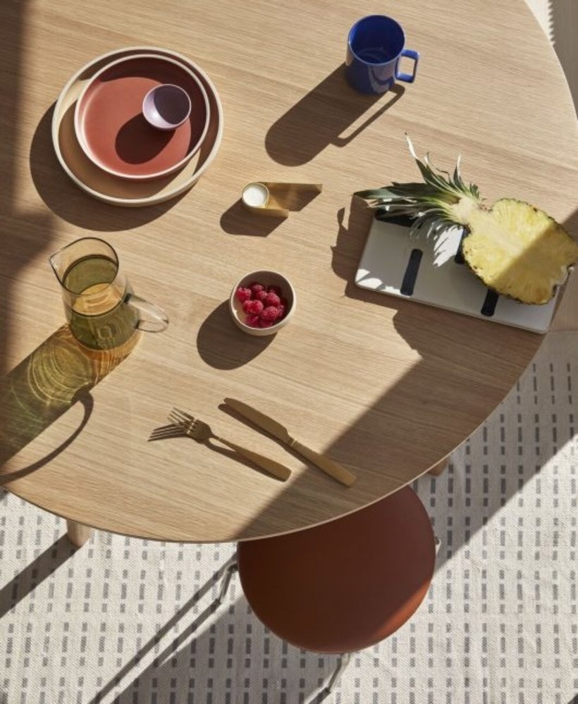 Hubsch Teppich Baumwolle - weiß / grau Hubsch Teppich Baumwolle - weiß / grau