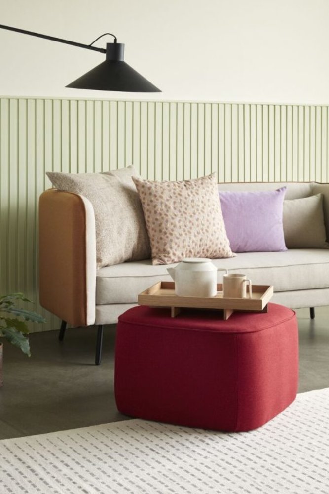 Hubsch Matta bomull - vit / grå Hubsch Matta bomull - vit / grå