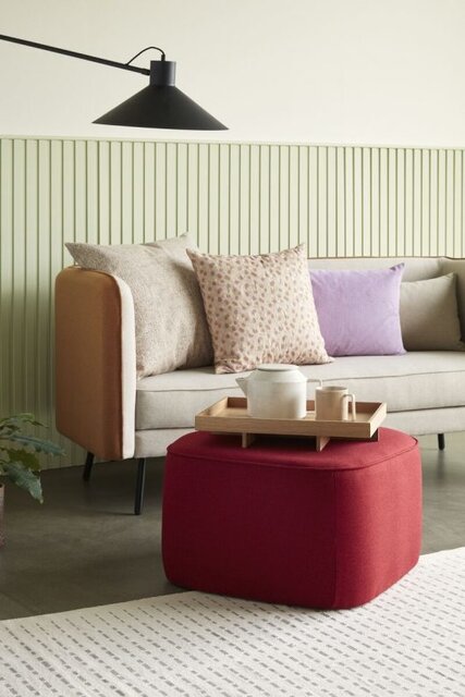 Hubsch Rug cotton - white / gray Hubsch Rug cotton - white / gray