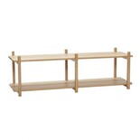 Hubsch Cabinet with 2 shelves oak - natural