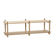 Hubsch Cabinet with 2 shelves oak - natural