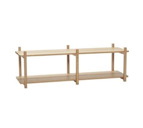 Hubsch Kast met 2 planken eikenhout - naturel Hubsch Kast met 2 planken eikenhout - naturel