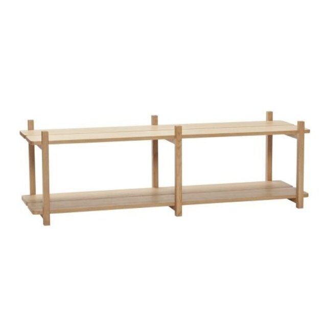 Hubsch Armoire avec 2 étagères chêne - naturel
