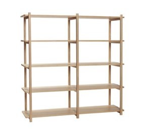 Hubsch Kast met 5 planken eikenhout - naturel Hubsch Kast met 5 planken eikenhout - naturel