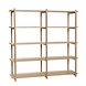 Hubsch Kast met 5 planken eikenhout - naturel Hubsch Kast met 5 planken eikenhout - naturel