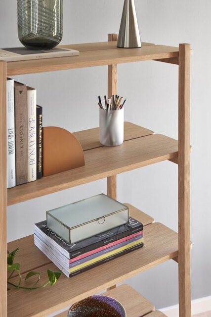 Hubsch Kast met 5 planken eikenhout - naturel
