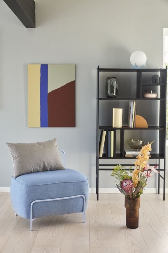 Hubsch Lampada da tavolo in vetro - opale / blu