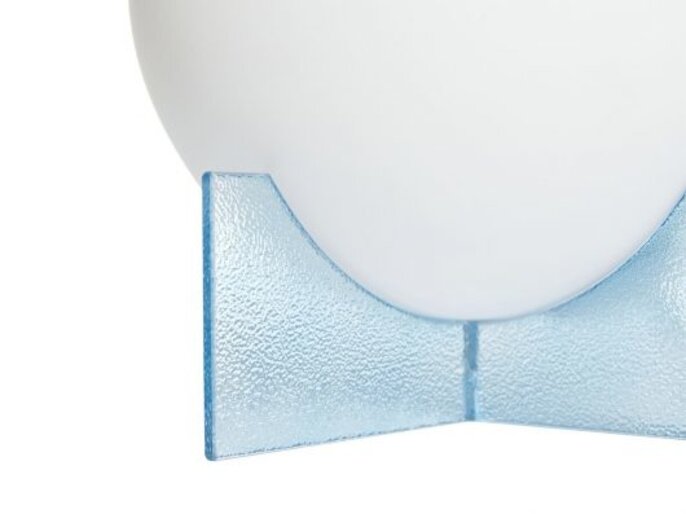 Hubsch Tischlampe Glas - Opal / Blau