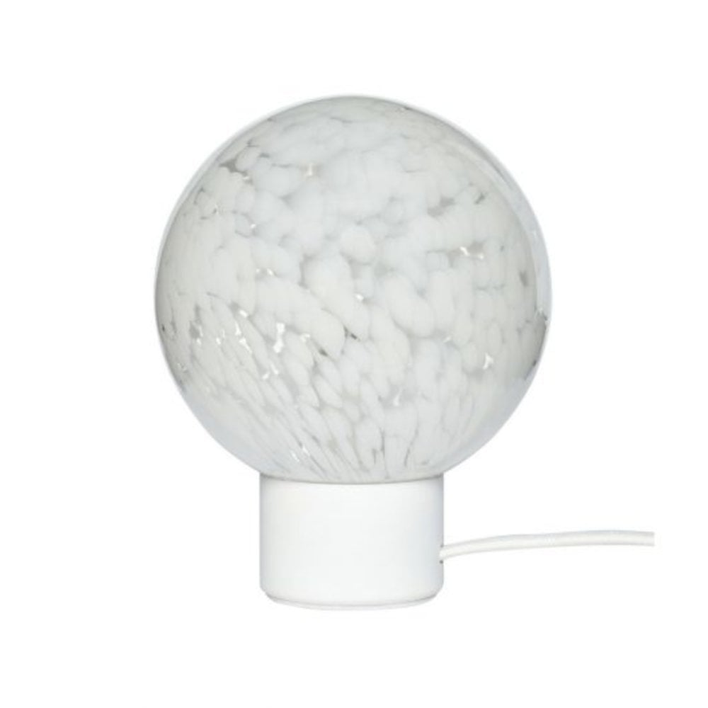 Hubsch Table lamp glass / metal - white