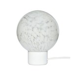 Hubsch Table lamp glass / metal - white