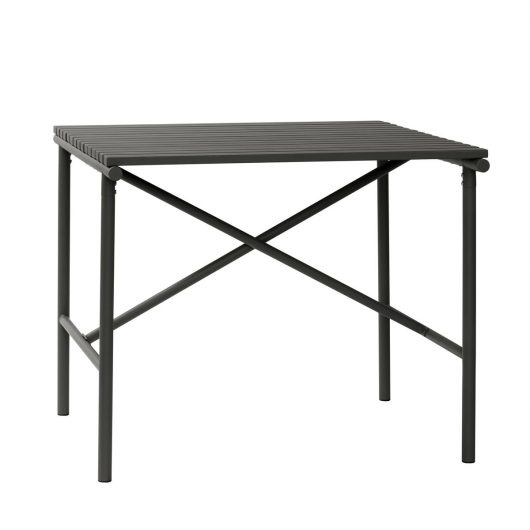 Hubsch Tisch im Freien Metall - schwarz 90x90xh76cm