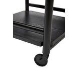 Hubsch Trolley wood - black