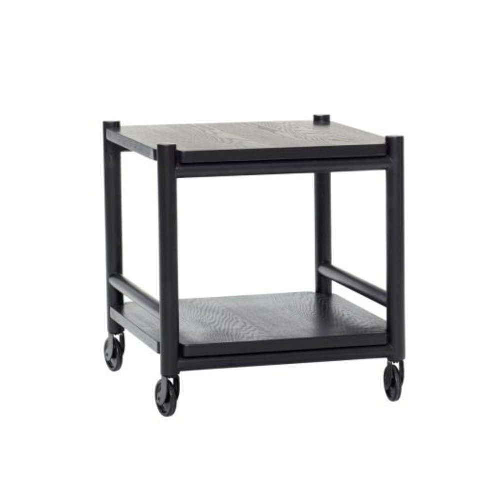 Hubsch Trolley wood - black