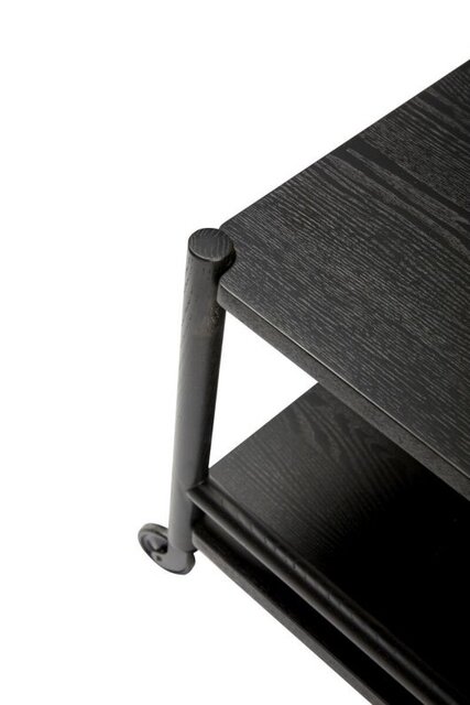 Hubsch Trolley wood - black