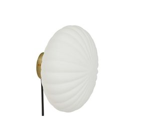 Hubsch Lampada da parete metallo / vetro - ottone / opale Hubsch Lampada da parete metallo / vetro - ottone / opale
