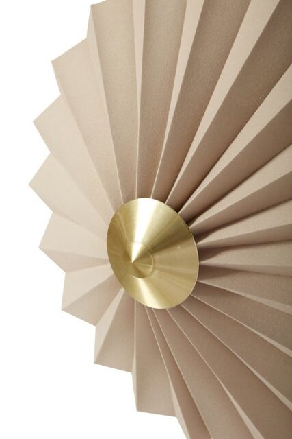 Hubsch Vegglampe tekstil metall - sand / messing