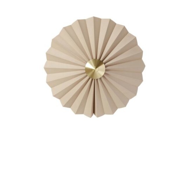 Hubsch Vegglampe tekstil metall - sand / messing