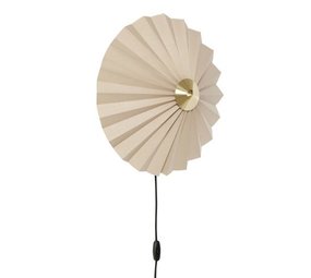 Hubsch Lámpara de pared textil metal - arena / latón Hubsch Lámpara de pared textil metal - arena / latón