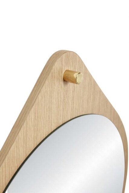 Hubsch Wall mirror around oak - natural