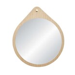 Hubsch Miroir mural autour du chêne - naturel
