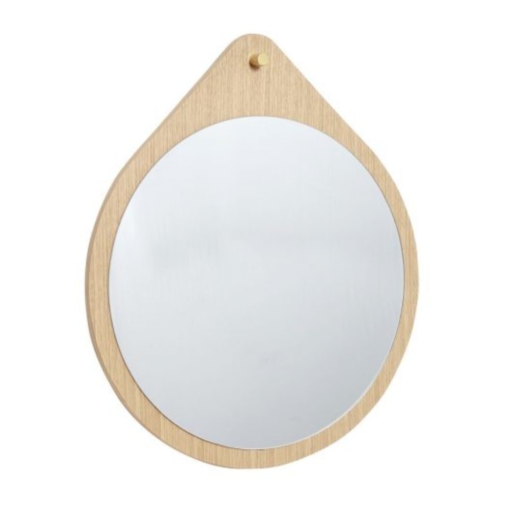 Hubsch Wall mirror around oak - natural