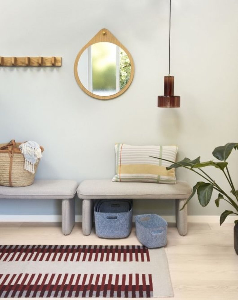 Hubsch Espejo de pared alrededor de roble - natural Hubsch Espejo de pared alrededor de roble - natural