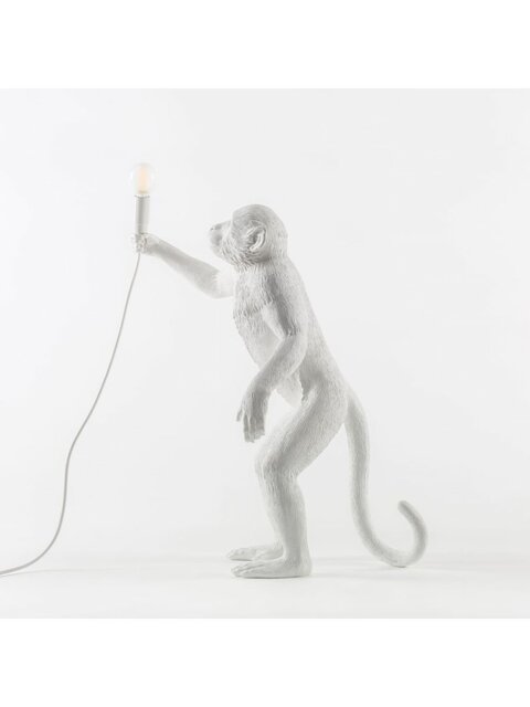 Seletti Monkey lampe stående - hvid