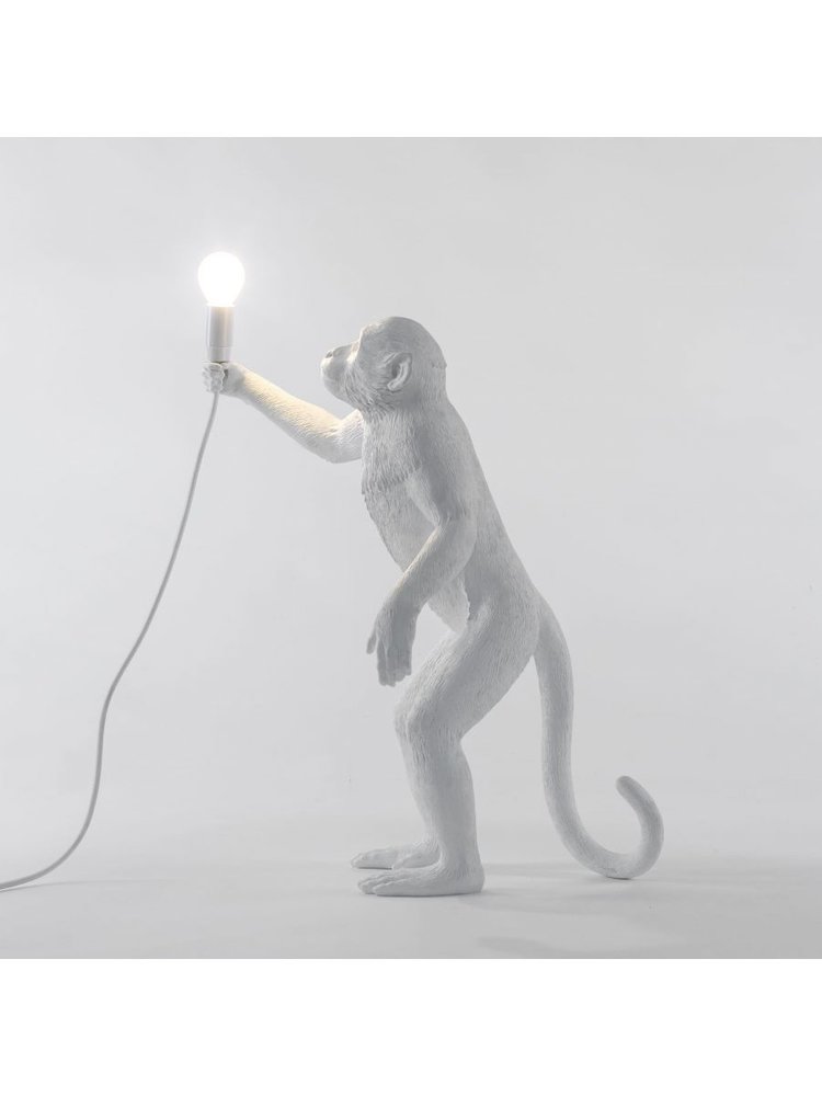 Seletti Monkey lamp standing - wit Seletti Monkey lamp standing - wit