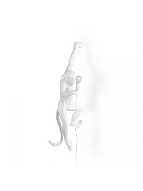 Seletti Monkey lamp hanging left - wit Seletti Monkey lamp hanging left - wit
