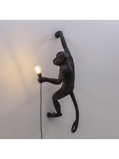 Seletti Monkey lamp hanging right - zwart