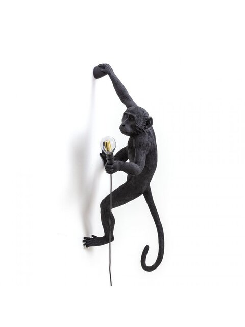 Seletti Monkey lamp hanging right - zwart
