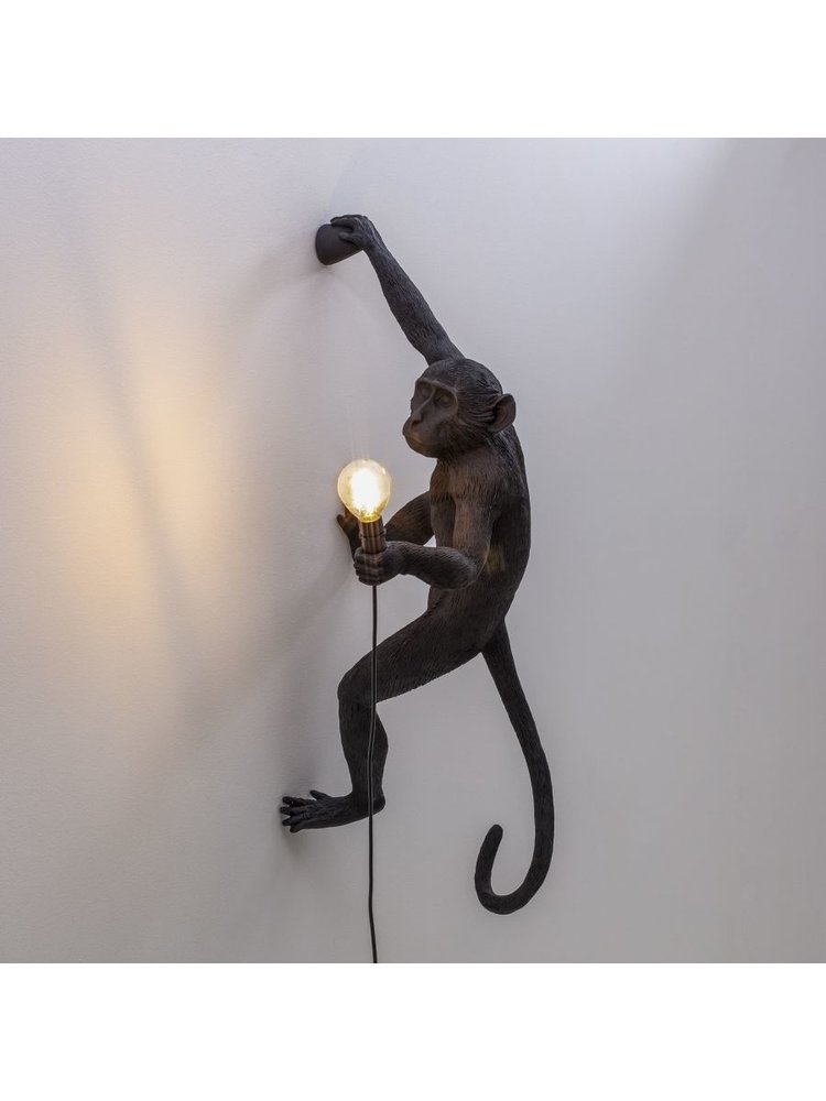 Seletti Lampada Monkey appesa a destra - nera