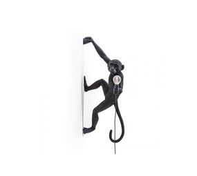 Seletti Lampe singe suspendue à droite - noire Seletti Lampe singe suspendue à droite - noire