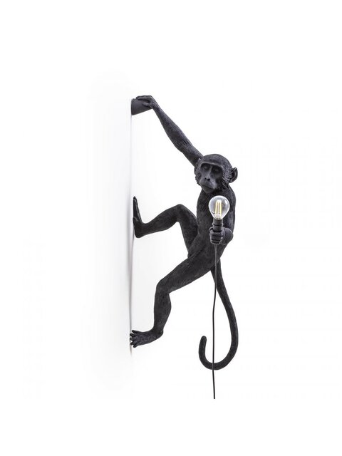 Seletti Monkey lamp hanging right - zwart