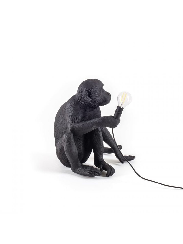 Seletti Lampe Monkey assis - noir Seletti Lampe Monkey assis - noir