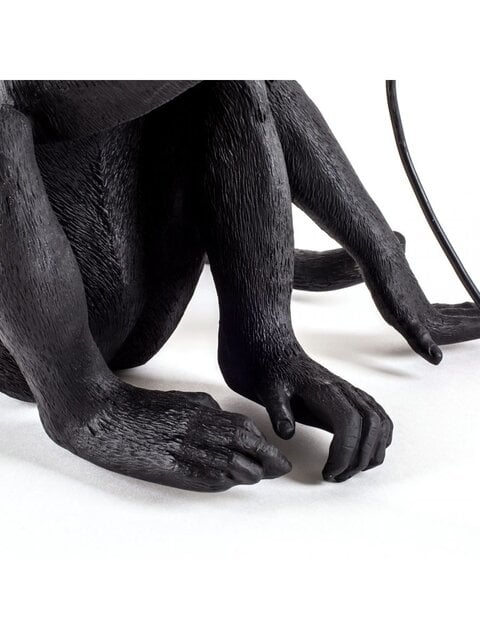 Seletti Monkey lamp sitting - zwart