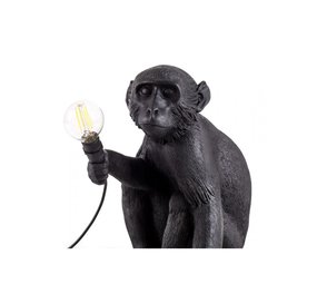 Seletti Lámpara mono sentado - negro Seletti Lámpara mono sentado - negro